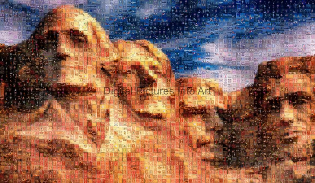 Mount Rushmore digital art