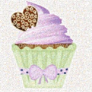 purple cupcake digital art