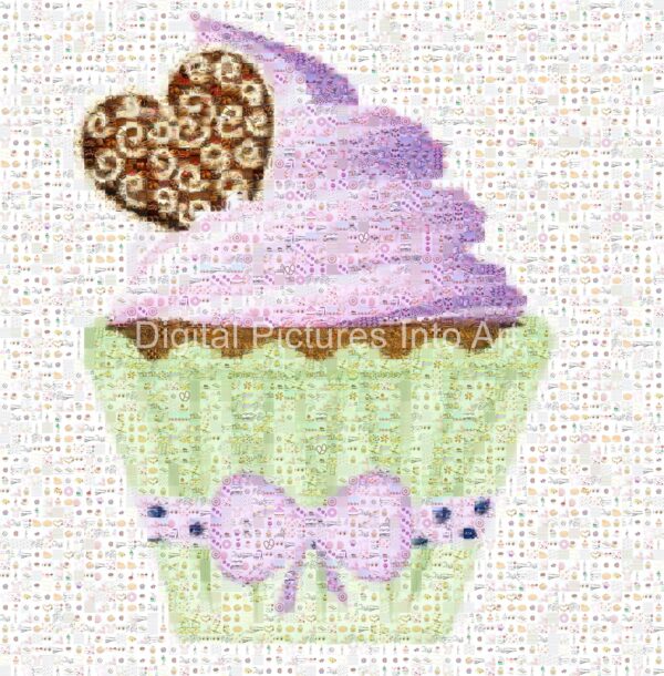 purple cupcake digital art