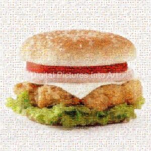 chicken sandwich digital art