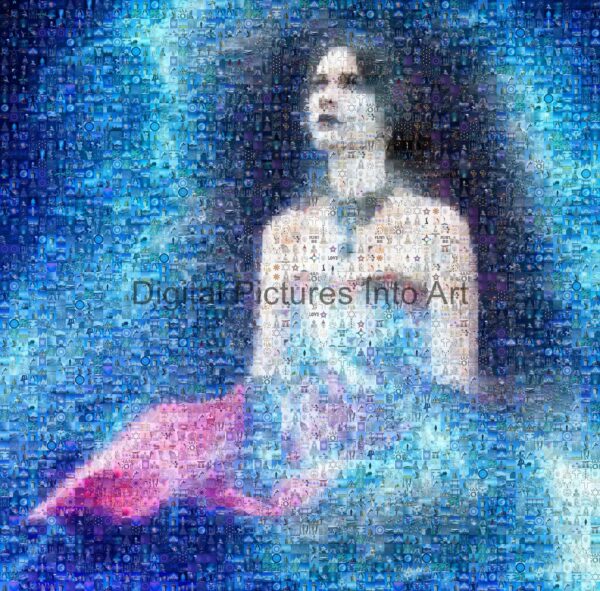 glowing woman digital art