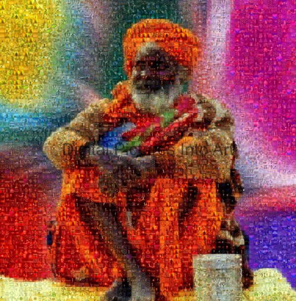 man in turban digital art