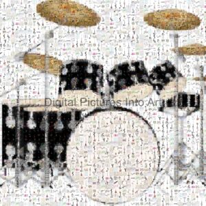 black drum set digital art