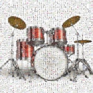 red drum set digital art