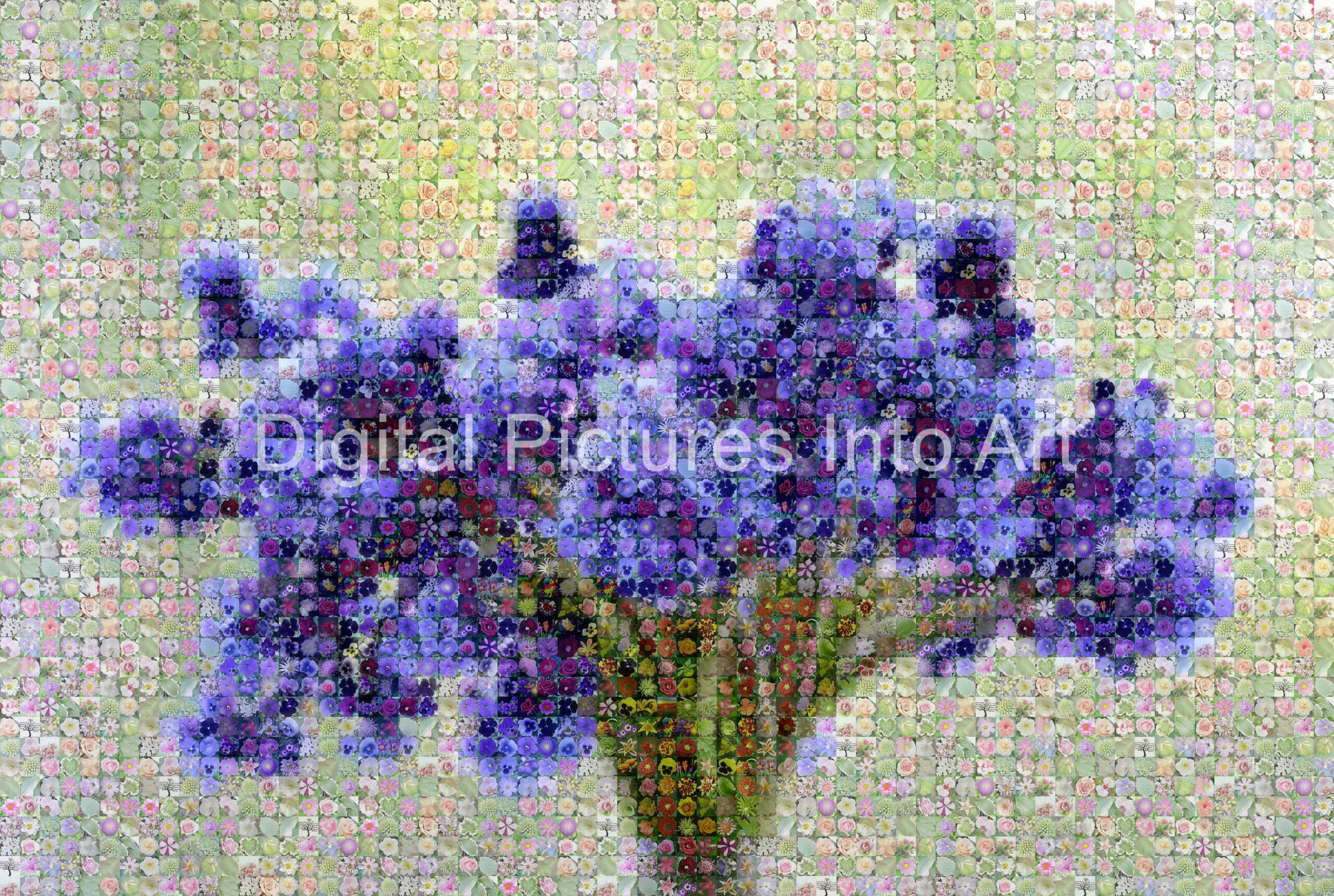 violet flower digital art