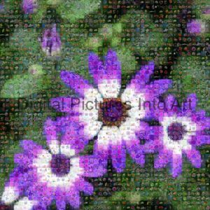 purple flowers digital art