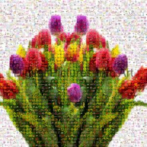 colorful tulips digital art