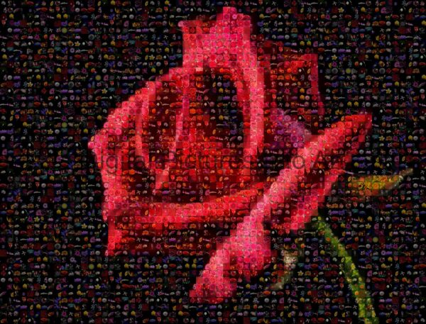 red rose digital art