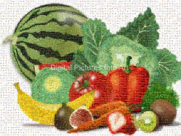 fruits and vegetables digital art