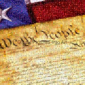 US flag and written letter digital art
