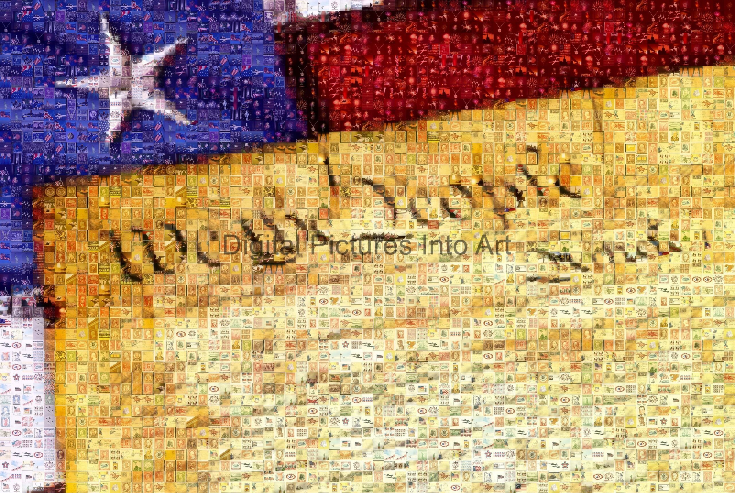 US flag and written letter digital art