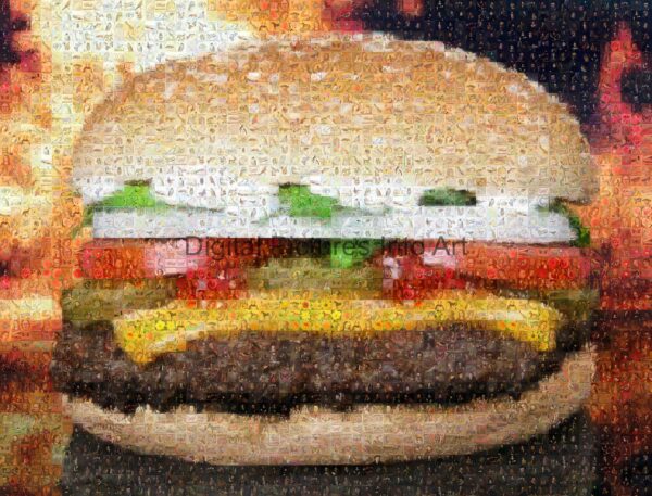 burger digital art